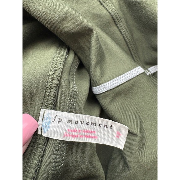 FP Movement Leggings Olive Green White You're a Peach - Picture 4 of 6